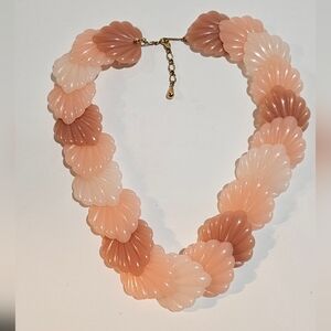 Vintag Pink Leaf ombre Necklace